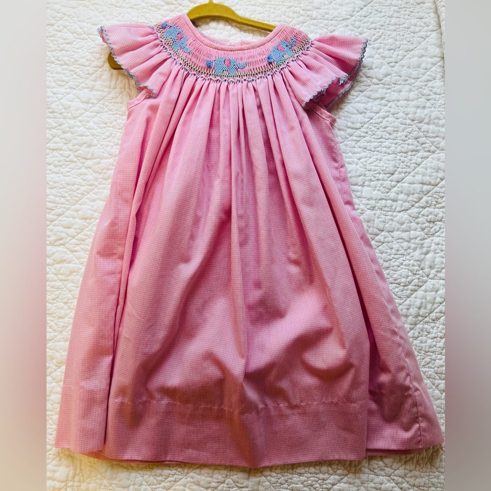 Edgehill Collection smocked elephants dress